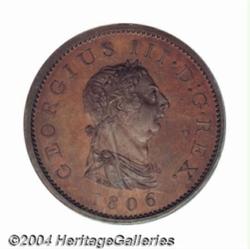 George III Proof Penny 1806, S-3780. PR66