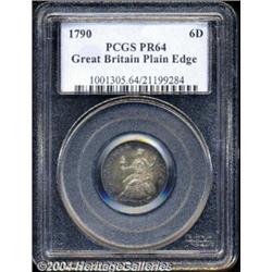 George III cypher Pattern Sixpence 1790,