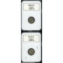 George III & Victoria Sixpence type pair. 1816