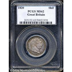 George III Shilling 1820, S-3790. Scarce date.