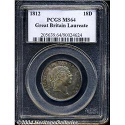 George III 18 Pence 1812, S-3772. Laureate