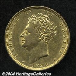 George IV gold Sovereign 1826, S-3801. Bare