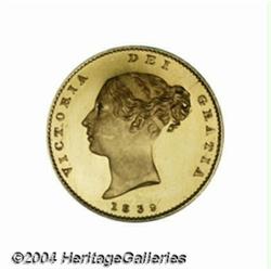 Victoria Young Head Proof gold Half Sovereign