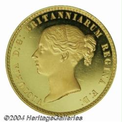 Victoria Young Head gold Proof 5 Pounds 1839,