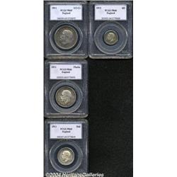 George V silver Proof set 1911, consisting of