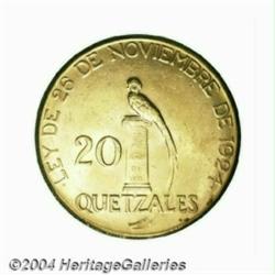 Republic. Gold 20 Pesos 1926, KM246, BU, a
