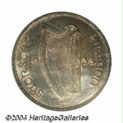 Republic halfpenny 1933, Harp/Pig, S-6631,