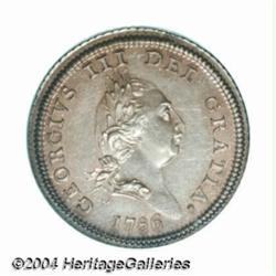 George III Halfpenny 1786, Engrailed Edge,