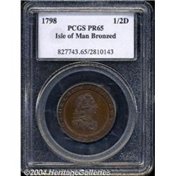 George III Bronzed Proof Halfpenny 1798, Bust