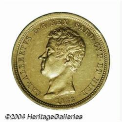 Sardinia. Carlo Alberto Gold 50 lire 1833P,