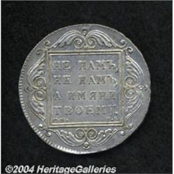 Paul I Rouble 1798CM-Mb, C-101a, lightly toned