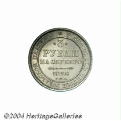 Nicholas I platinum 3 Roubles 1828, C-177,