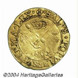 James VI Sword and sceptre piece 1602, Crowned