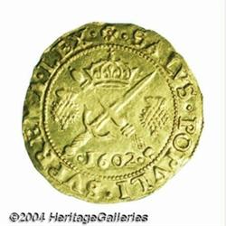 James VI Sword and sceptre piece 1602, Crowned