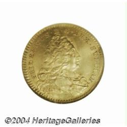 Frederick I gold ducat 1735GZ, Bust