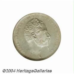 Oscar I 1 Riksdaler riksmynt 1857ST, Bust