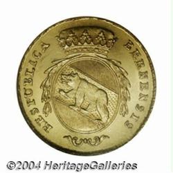 Bern. Gold 2 Duplone 1793, Crowned arms/Legend