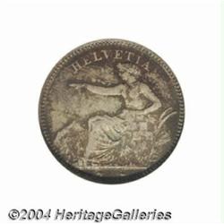 Confederation 1 franc 1851A, Helvetia seated