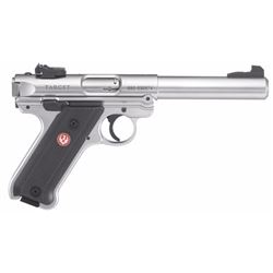 Ruger 40103 Mark IV Target Double 22 Long Rifle 5.5" 10+1 Black Synthetic Grip Stainless Steel