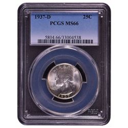 1937-D Washington Quarter PCGS MS66