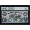 Image 1 : 1863 $1 Nebraska Obsolete Bank Note PMG 63EPQ