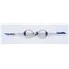 Image 1 : Platinum 1.08ctw Sapphire and Diamond Pin
