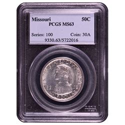 1921 Missouri Commemorative Half Dollar Coin PCGS MS63