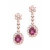 Image 1 : 14KT Rose Gold 3.13ctw Tourmaline and Diamond Earrings
