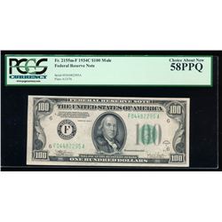 1934C $100 Atlanta Federal Reserve Mule Note PCGS 58PPQ