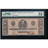 Image 1 : 1863 $1 Confederate States of America Note PMG 53 NET