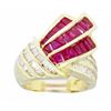 Image 6 : 14KT Yellow Gold Ruby and Diamond Ring