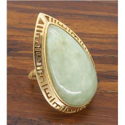 14KT Yellow Gold Jadeite Jade Ring
