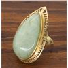 Image 4 : 14KT Yellow Gold Jadeite Jade Ring