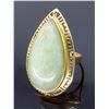 Image 9 : 14KT Yellow Gold Jadeite Jade Ring