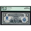 Image 1 : 1899 $2 Washington Silver Certificate PCGS 65PPQ