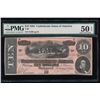 Image 1 : 1864 $10 Confederate States of American Note PMG 50EPQ