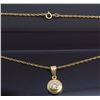 Image 7 : 14KT Yellow Gold 0.20ct Diamond Pendant with Chain