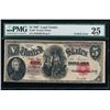 Image 1 : 1907 $5 Legal Tender Note PMG 25