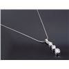 Image 1 : 14KT White Gold 1.00ctw Diamond Pendant with Chain