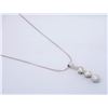 Image 2 : 14KT White Gold 1.00ctw Diamond Pendant with Chain