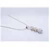 Image 3 : 14KT White Gold 1.00ctw Diamond Pendant with Chain