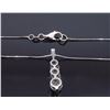 Image 4 : 14KT White Gold 1.00ctw Diamond Pendant with Chain