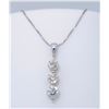 Image 5 : 14KT White Gold 1.00ctw Diamond Pendant with Chain