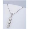 Image 6 : 14KT White Gold 1.00ctw Diamond Pendant with Chain