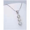 Image 7 : 14KT White Gold 1.00ctw Diamond Pendant with Chain