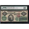 Image 1 : 1862 $2 Legal Tender Note PMG 20