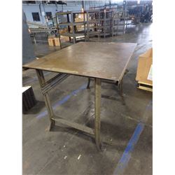 36" x 48" x 34" Tall Steel Table