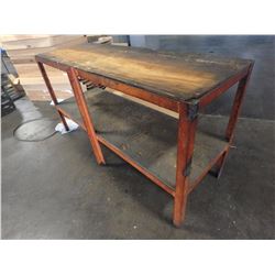 72" x 36" Tall x 24" Deep Steel Work Bench w/ Wood Tops