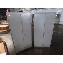 (2) 18" x 36" x 72" Tall Steel Cabinets