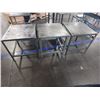 Image 1 : Lot of (3) 24" x 24" x 28" Tall Steel Tables